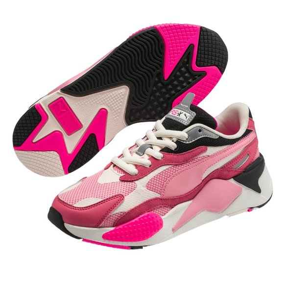 Women's PUMA Puzzle RS-X3 'Rapture Rose' Running Shoes - Picture 3 of 5